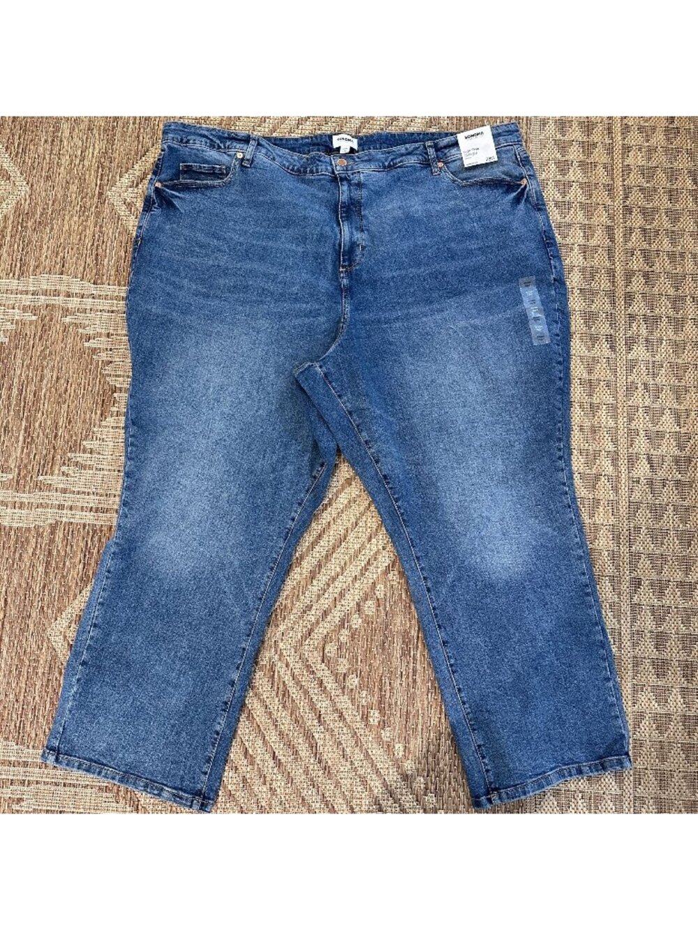 Sonoma High Rise Straight Leg Stretch Denim Jeans 28W NWT